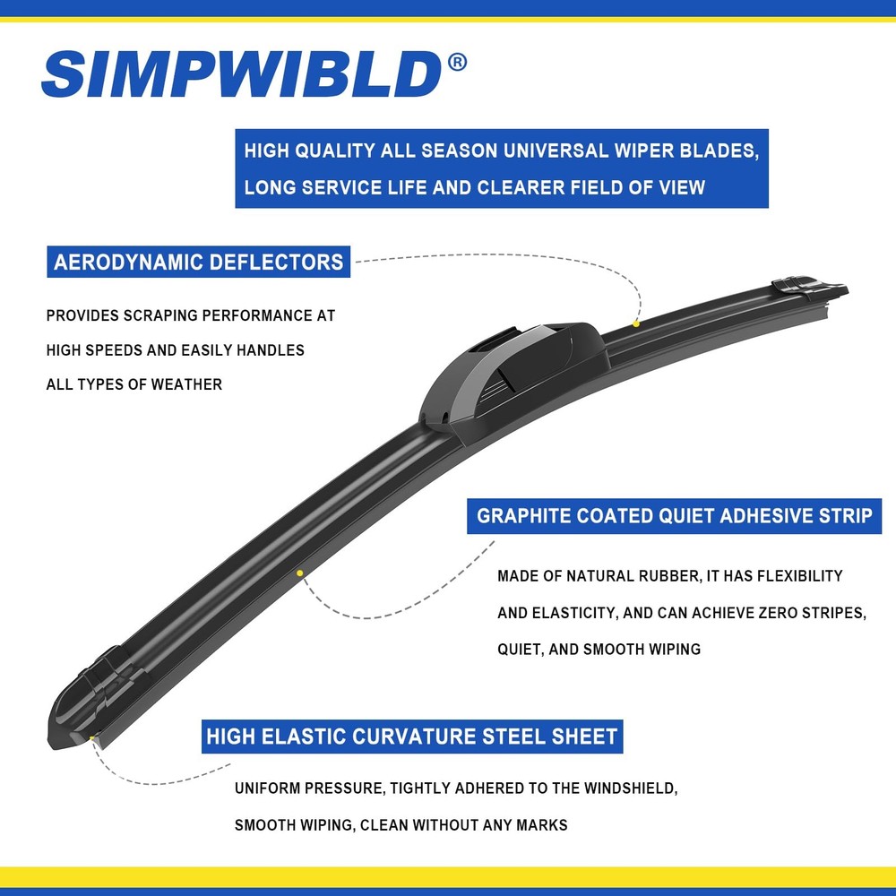 Replacement Wiper Blades Set for 20022010 Dodge Durango & Ford Explorer 20"