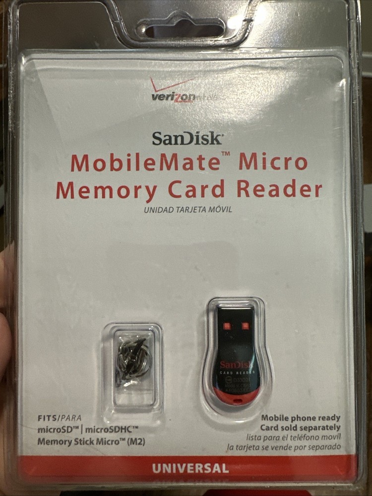NEW Sandisk SDDR-121-V11M MobileMate Micro Memory Card Reader Verizon Wireless
