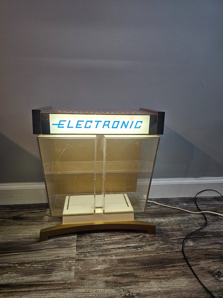 Vintage 60's Timex electronic Lighted Watch Display Case