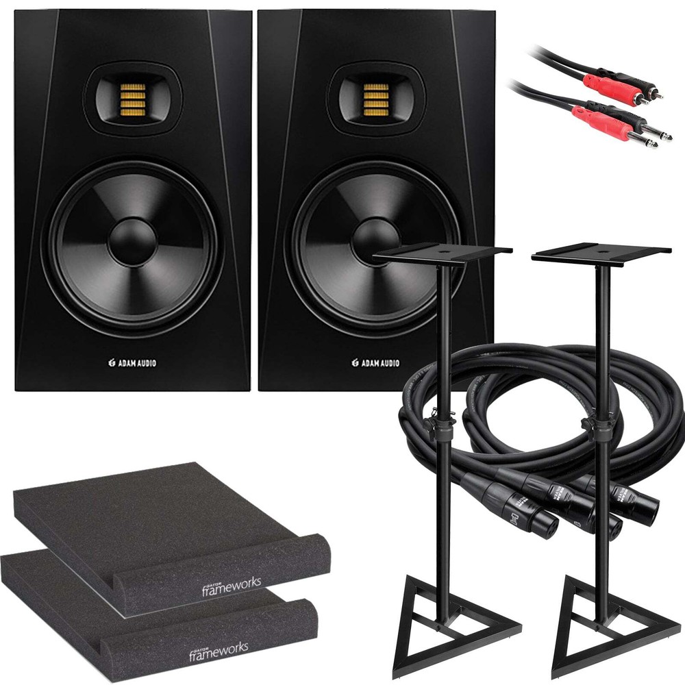 ADAM Audio T8V 8" Active Studio Monitor Speaker STUDIO ESSENTIALS BUNDLE