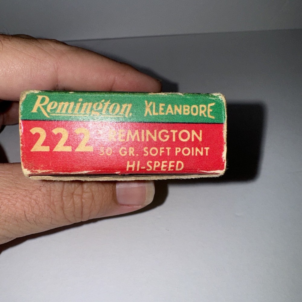 Empty Ammo box Remington Kleanbore 222 Remington