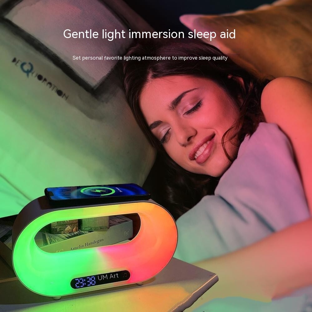 Multi-functional LED Night Light /Desk Lamp /Wireless Charger/ Alarm Clock