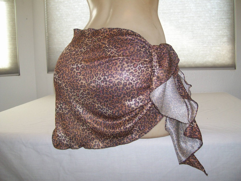 New Stripper Exotic Dancer Leopard Mesh Fishnet Bikini Cover O/S Stripperwear