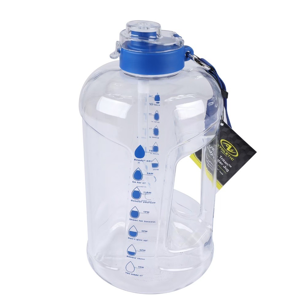 128 oz Goals Jug with Dual Lid, Blue Accent