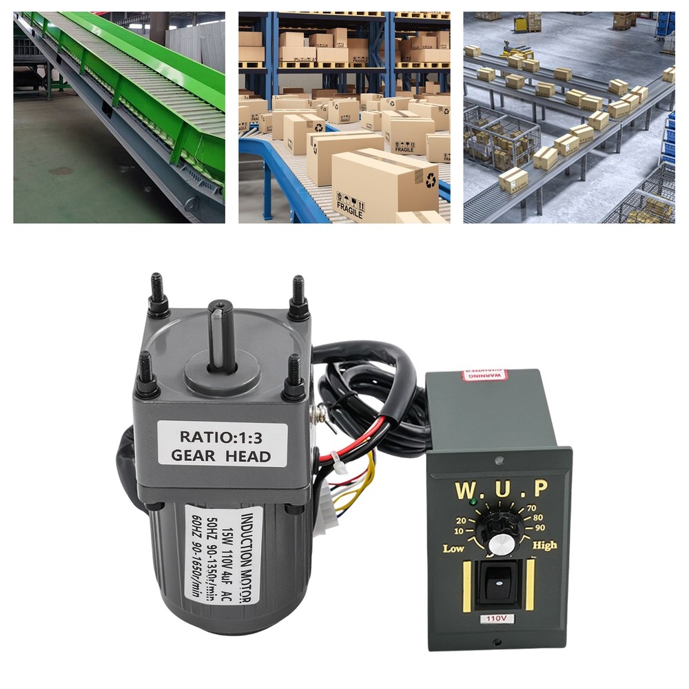 Electric Gear Motor & Variable Speed Single-Phase Controller Governor 0-450 RPM