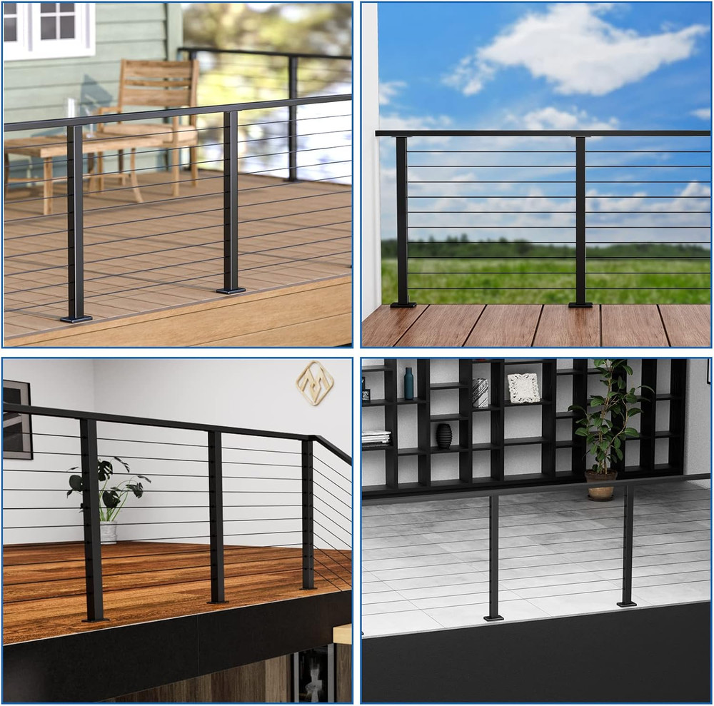 36" Black Corner & Level Post Bundle - Strong & Versatile Support Solution