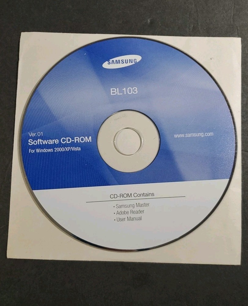 Samsung BL103 Software CD-ROM Ver.01 Vintage 2000/XP/Vista