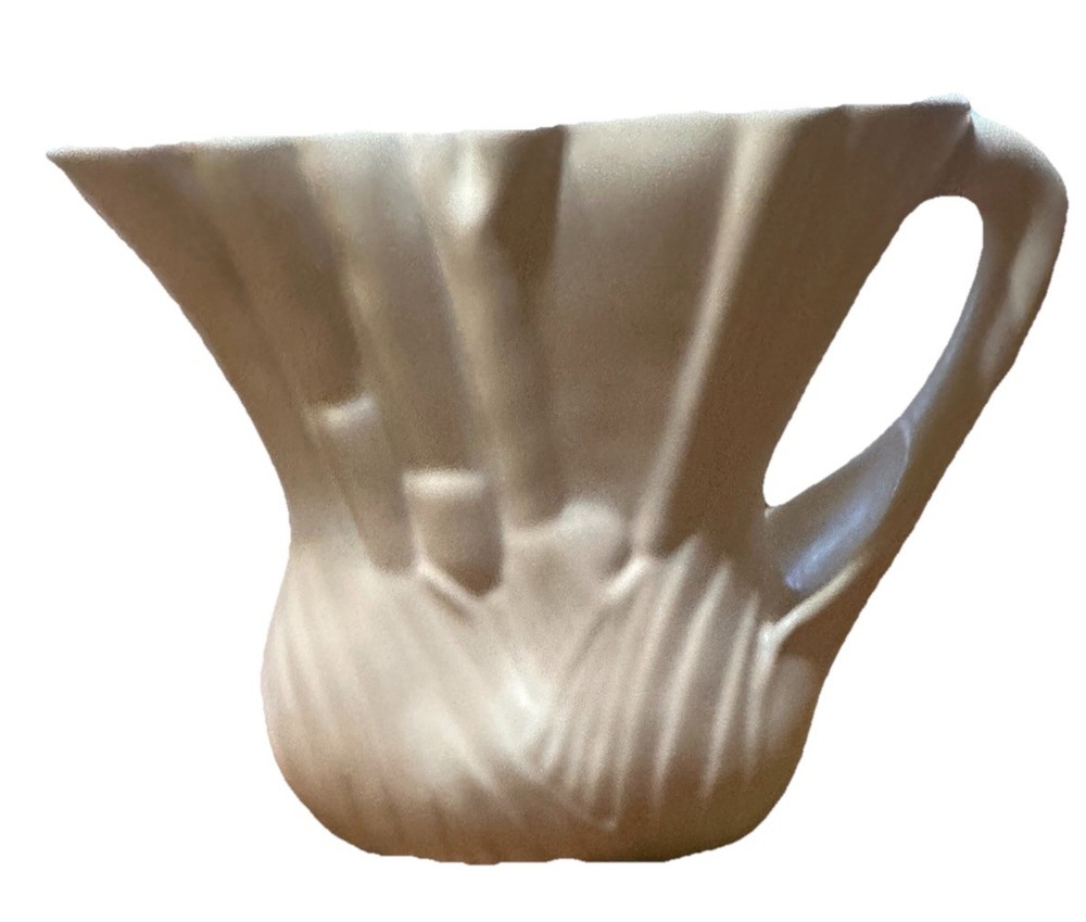Crate & Barrel Ivory Ceramic Stoneware Pitcher By B. Eigen 8x9”