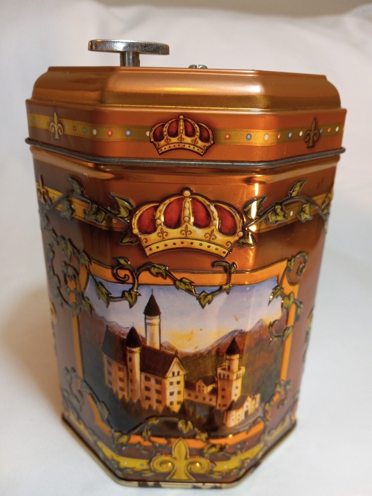 European Cookie Tin Germany Plays Lullaby