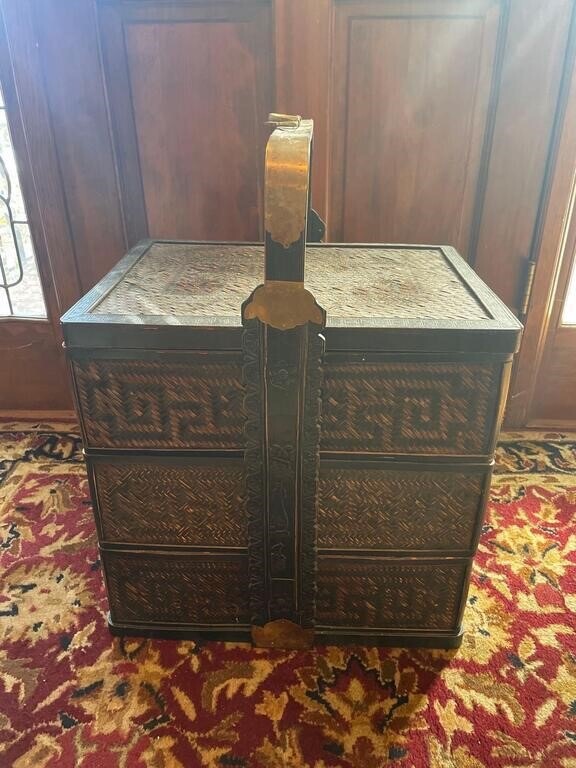 Wedding Basket w Brass Accents