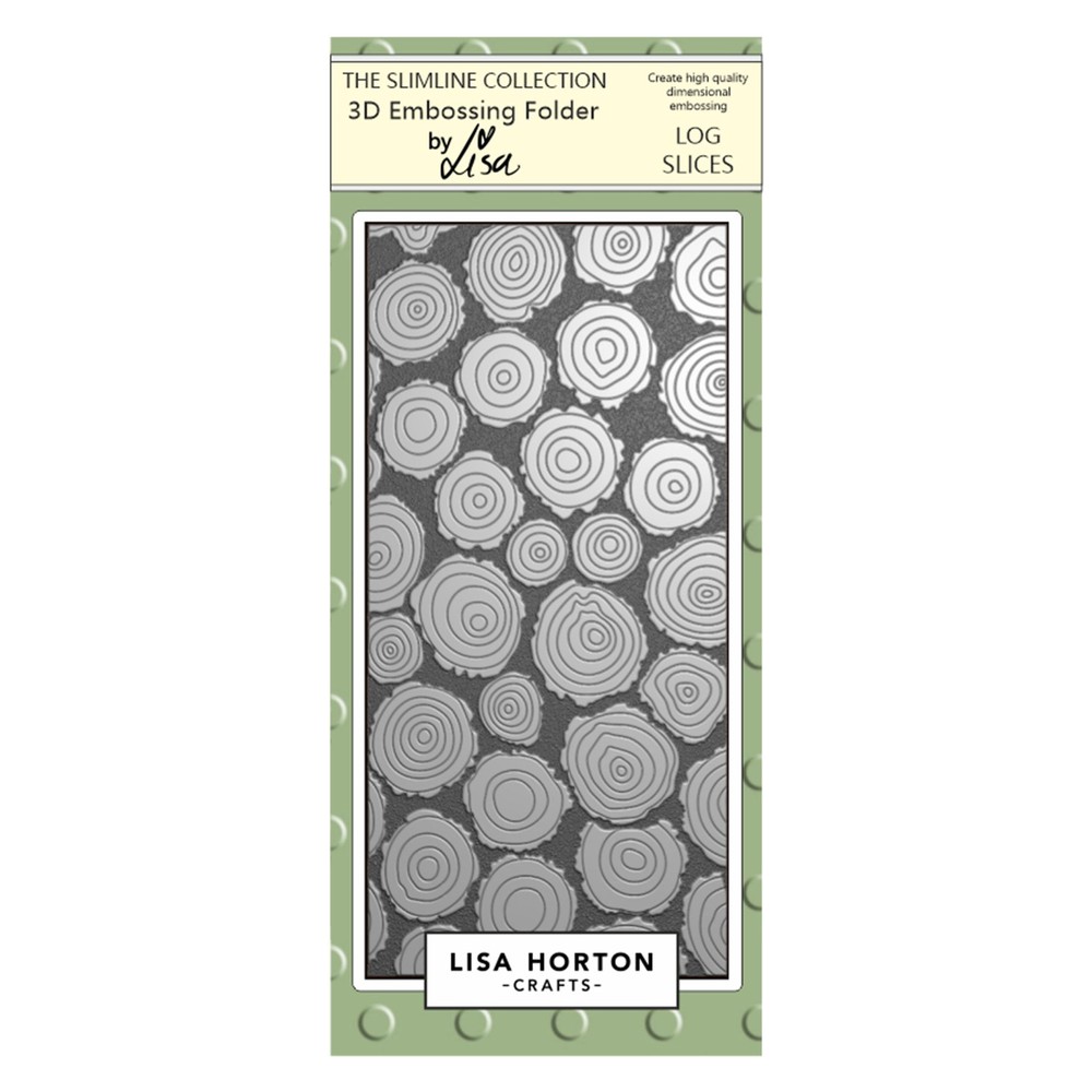 Lisa Horton Crafts Embossing Folder-Log Slices