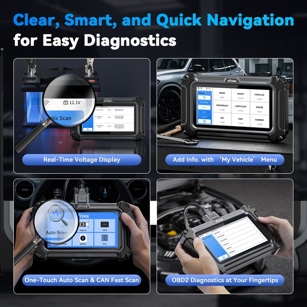 2026 XTOOL D5S OBD2 Scanner Check Engine ABS SRS Transmission Diagnostic