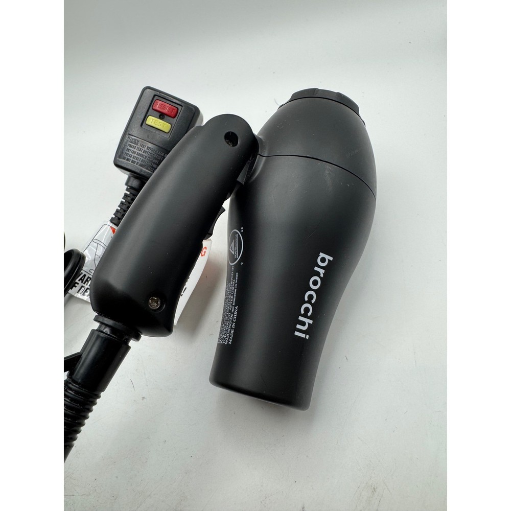 Broccoli Professional Black Hair Dryer Compact Travel Ionic Heat Settings (fold)