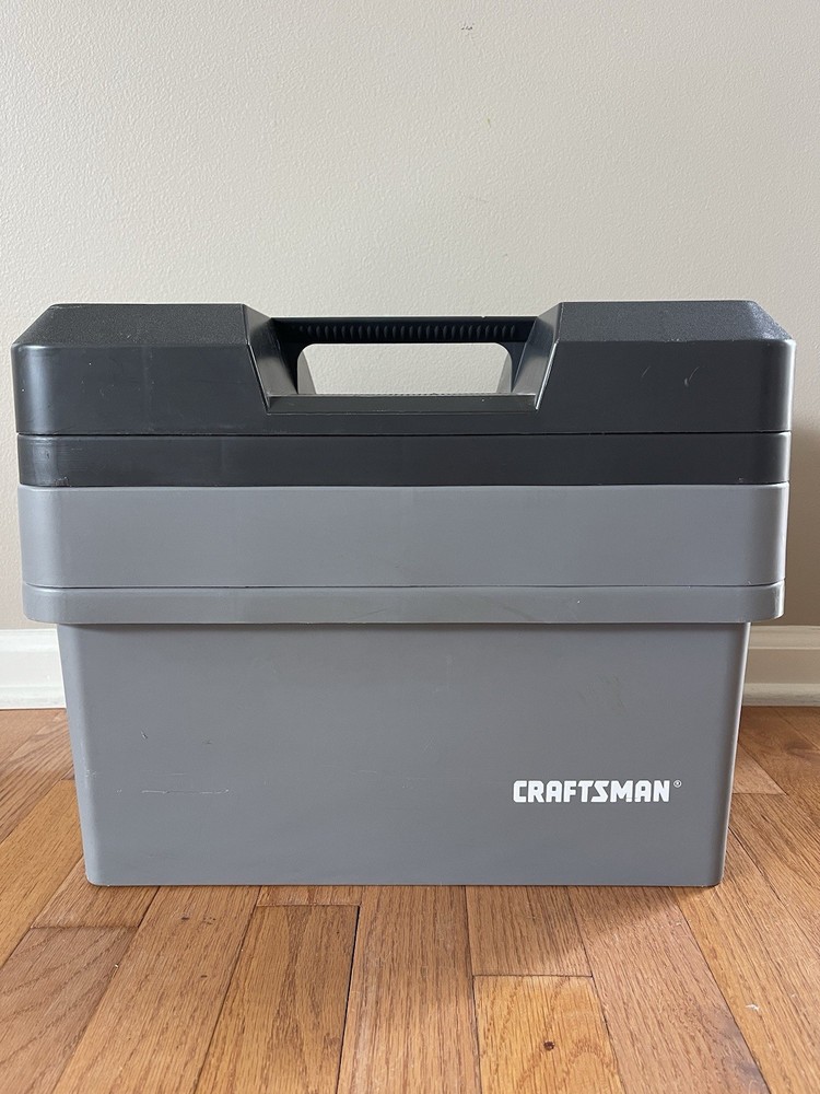 Vintage Craftsman Stackable 3 Piece Toolbox With Locking Latch (13x16x9)