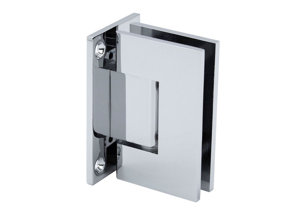 FHC Glendale Adjustable Wall Mount Hinge, Solid Brass, Polished Chrome Finish