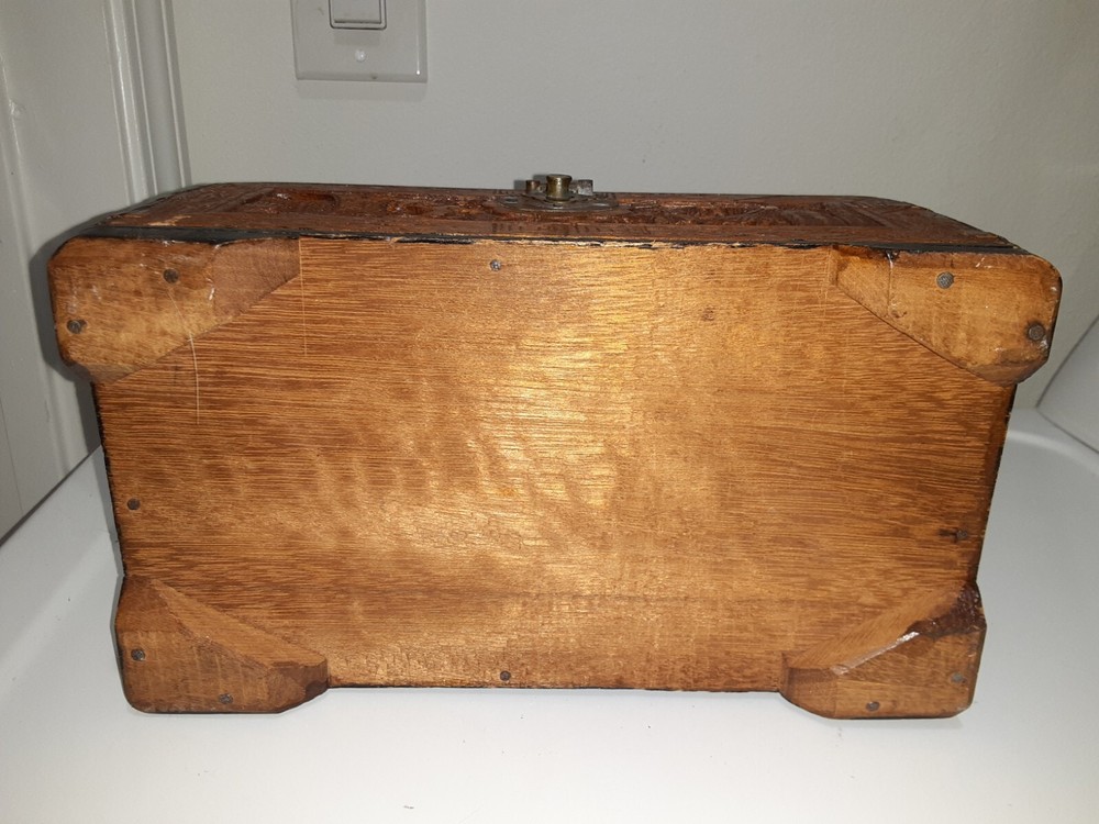 Vintage Small Hand Carved Chest