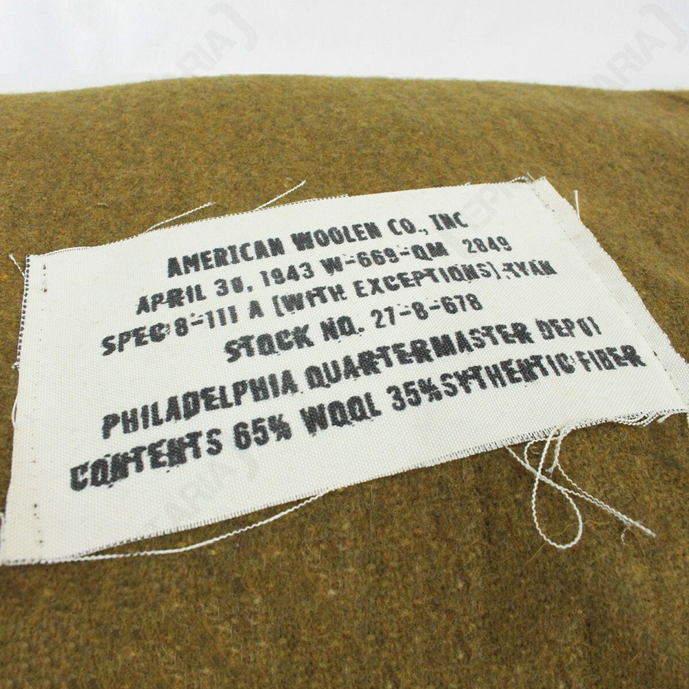 WW2 US Reproduction Mustard Brown Wool Blanket