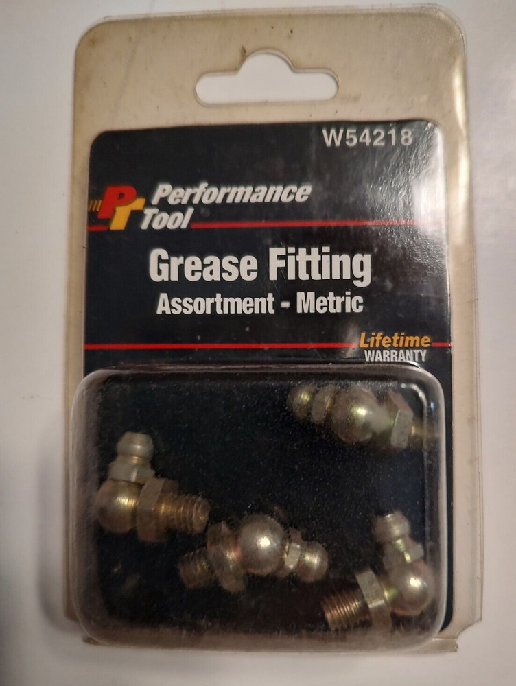 Performanc Tool Grease Fitting Assorted - Metric (Fits most grease guns) 4 pack