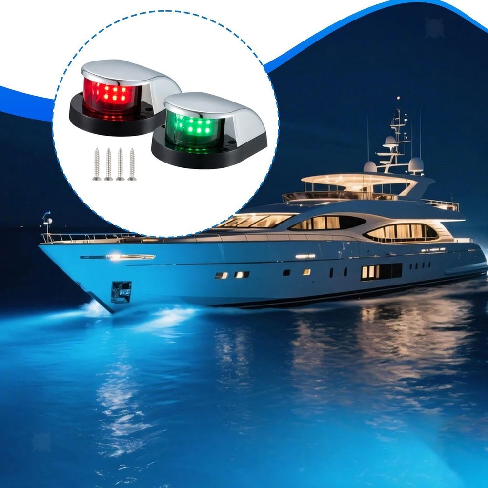2 Pieces Boat Navigation Light Accessory Professional High Visibility Bass Easy