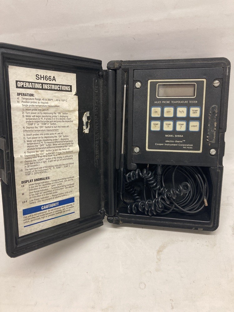 COOPER SH66A ELECTRO-THERM MULTI- PROBE TEMPERATURE TESTER