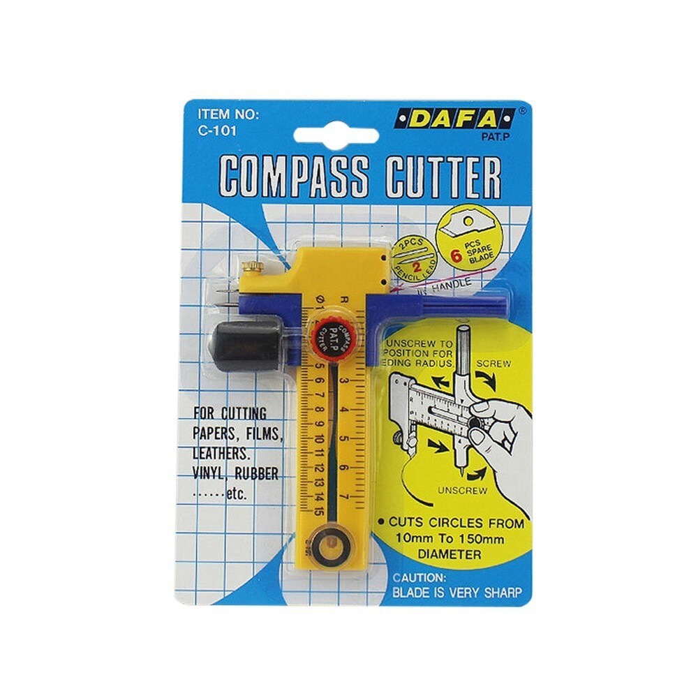 Dia 10mm-150mm Compass Circle Cutter Rubber Paper Cut Leather Tool Adjustable