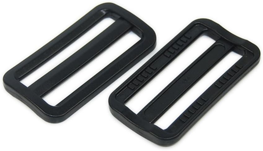 CooBigo 12 Pack Plastic Buckles for Straps 2 Inch Tri-Glide Slide, Plastic Slide