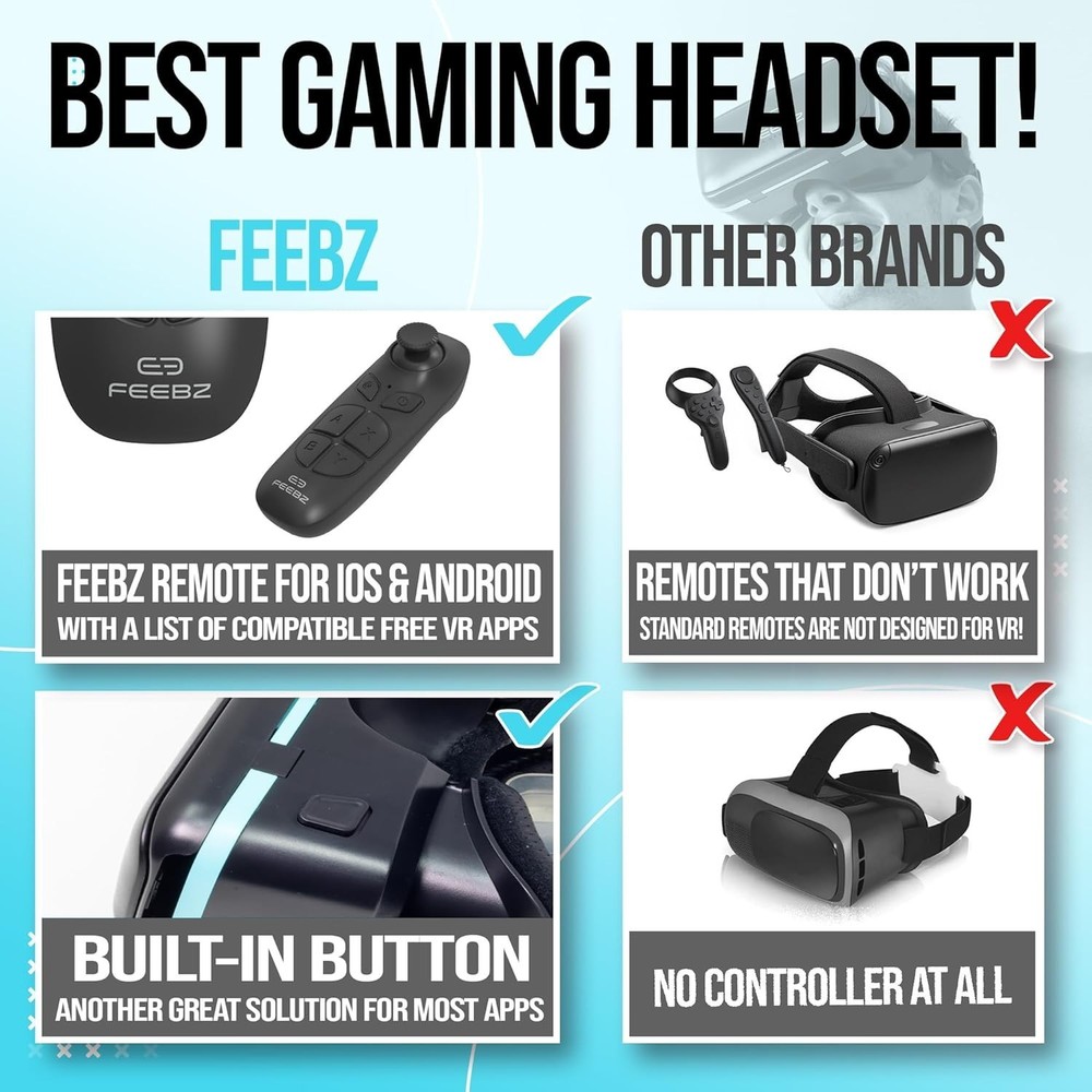 3D VR Headset for Kids 2.0 + Android Remote - for iPhone & Android Phones |