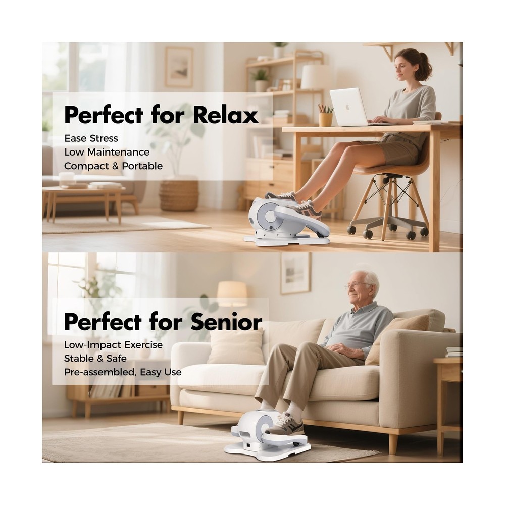 Under Desk Elliptical Machine, Leg Exerciser as Seen on TV While Sitting for ...