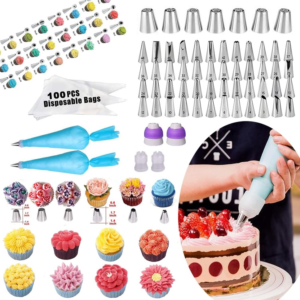 Cake Decorating Kits 567 PCS Baking Set W/ Springform Pans Set Rotating