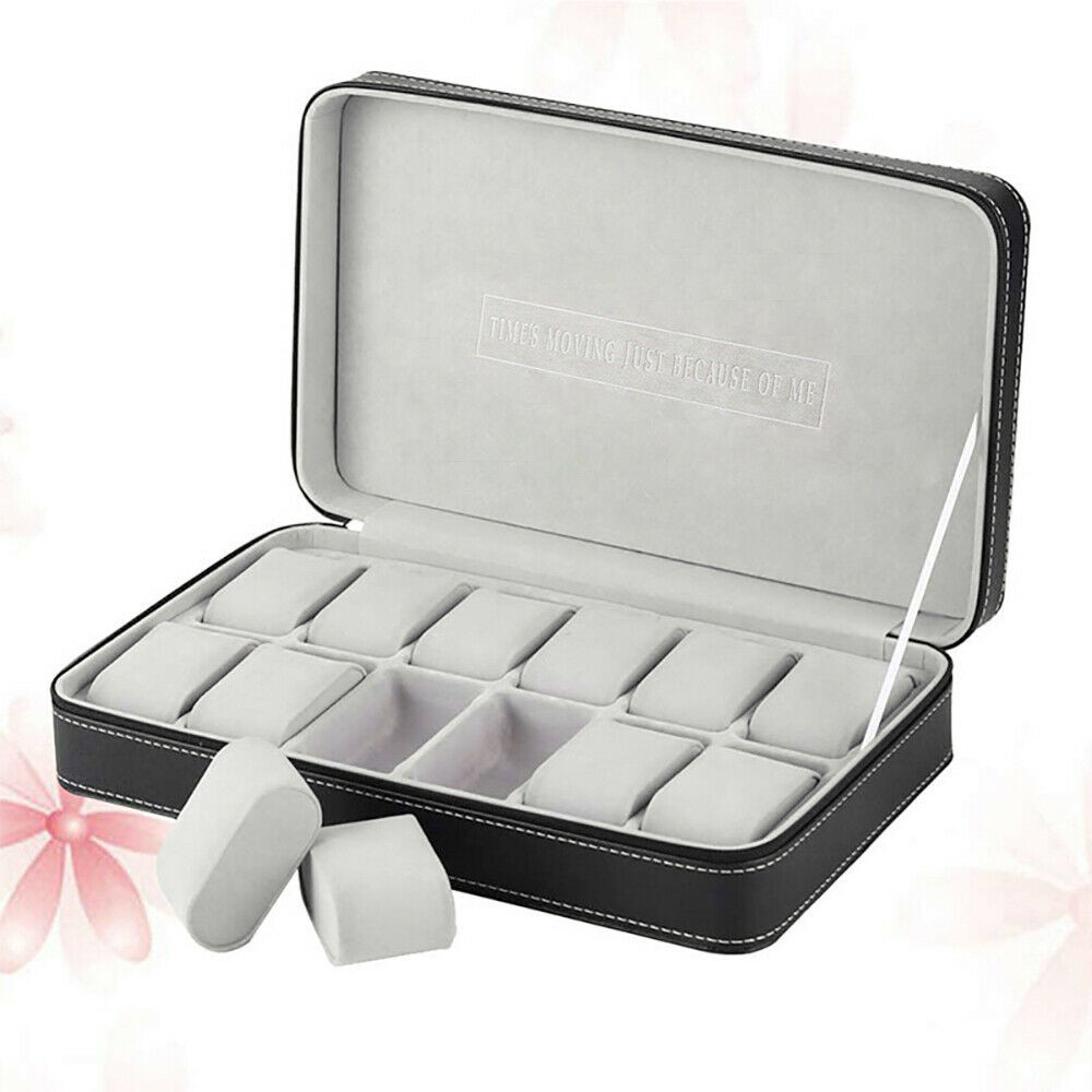 New Multiple Sizes Watch Display Case Storage Box Case | Leather Rounded Corner