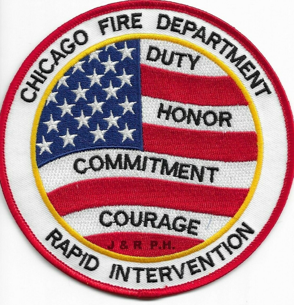 Chicago Rapid Intervention "Duty-Honor-Courage", IL (5" round) fire patch