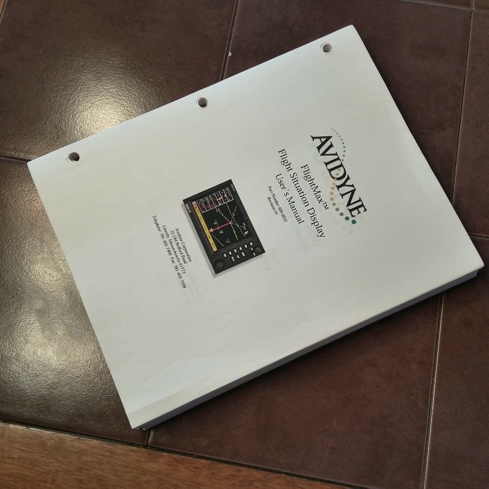 Avidyne FlightMax FSD User Manual
