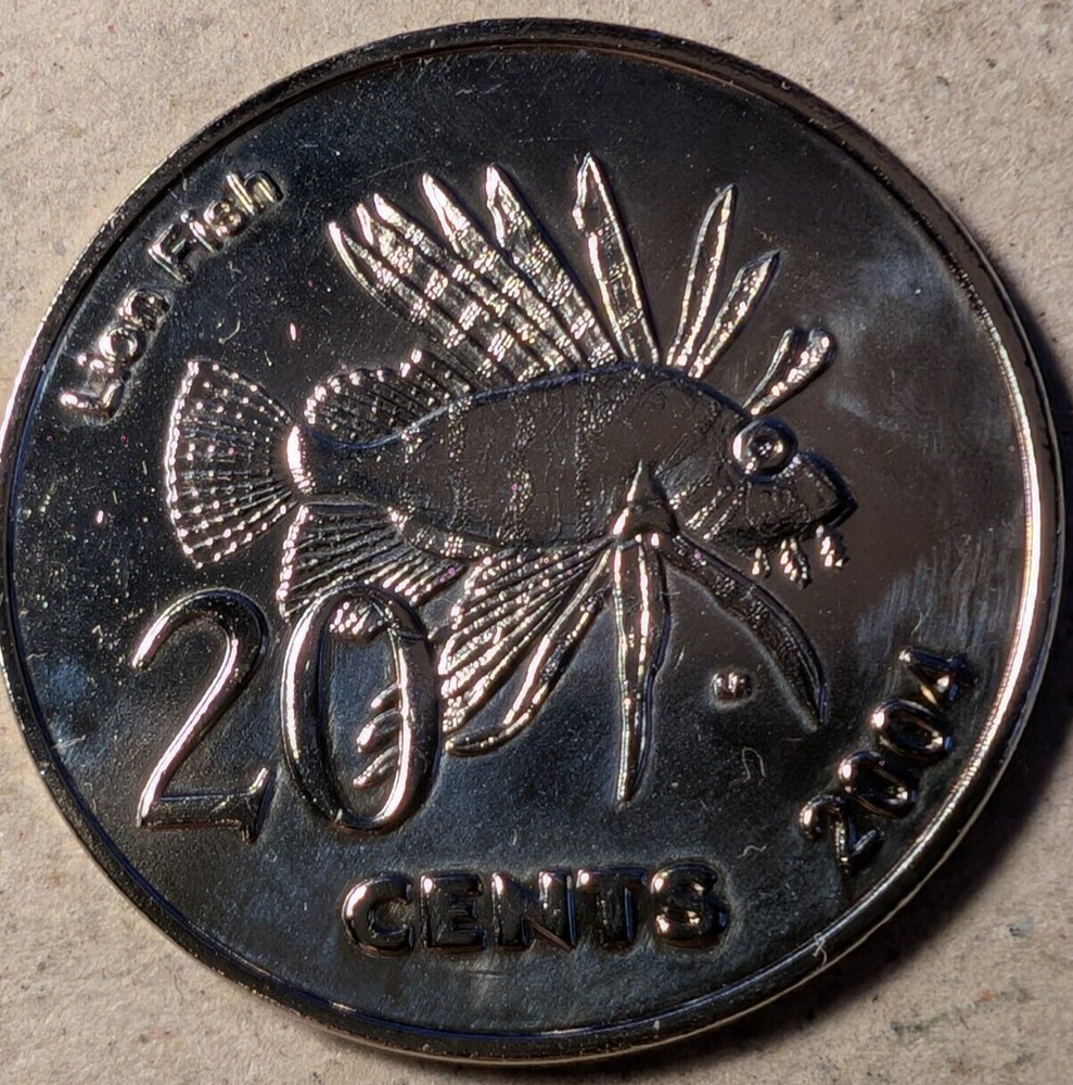 Cocos Keeling Islands 20 Cents 2004  lion fish