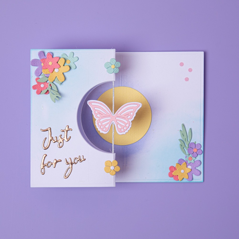 Sizzix Thinlits Butterfly Spinner Card Cutting Dies by Georgia Evan NEW
