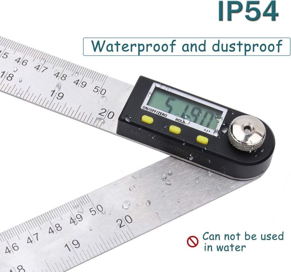 Durable Digital Angle Finder & Ruler Combo - Accurate 360-Degree Measurement