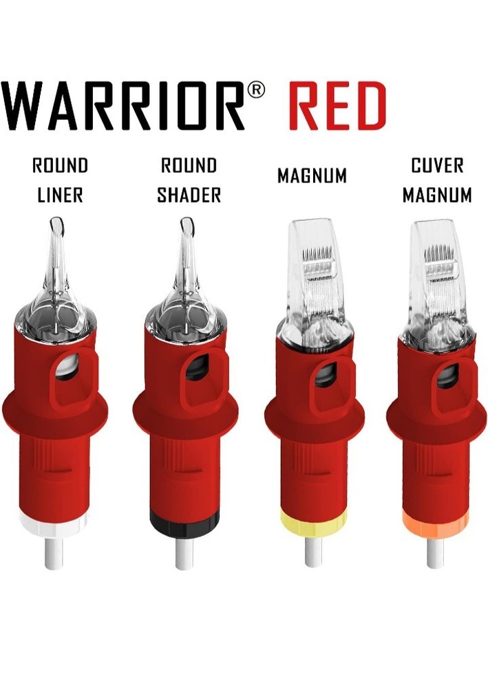 Warrior Professional Needle Cartridges 20pcs, Bundle (4 Packs)