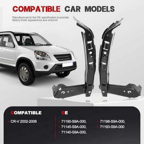 Front Bumper Holder Bracket and Headlight Support Mount For CR-V 2002-2006