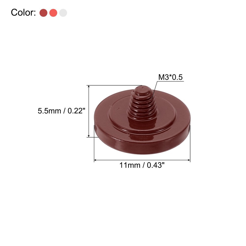 Camera Shutter Button 3pcs Shutter Release Button Concave, Dark Red Silver Red