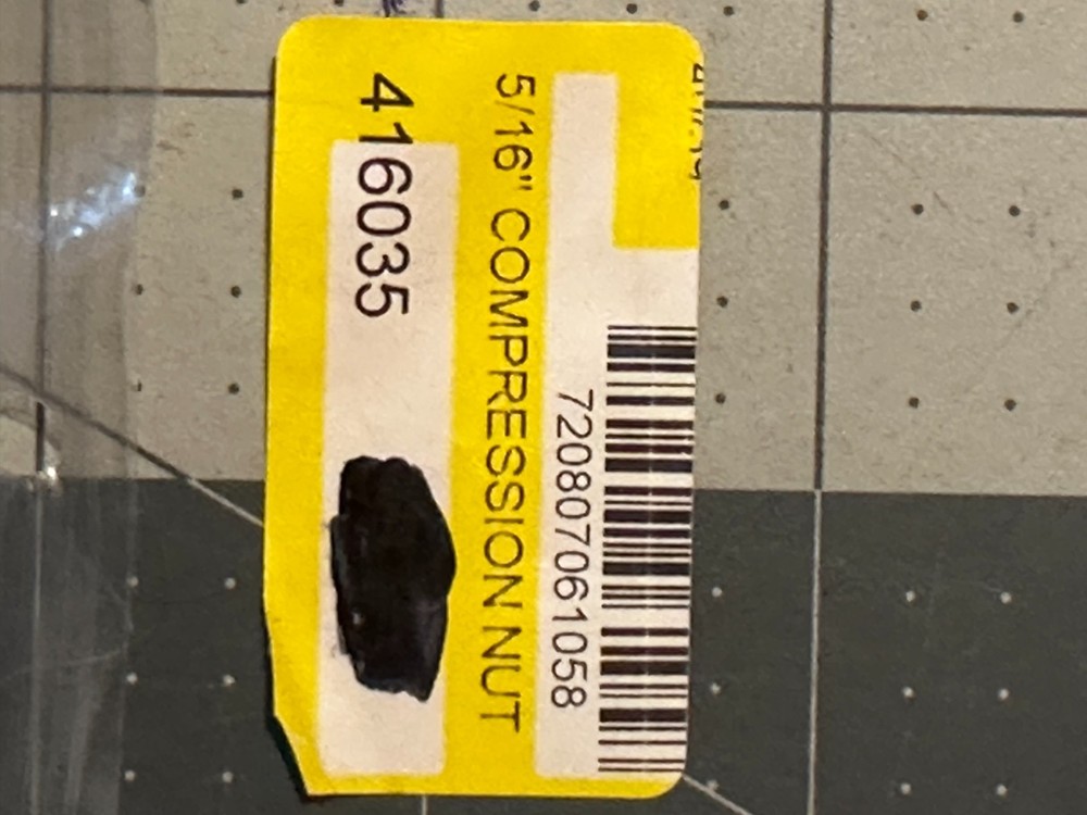 45- NUT pack lot Anderson Metals 5/16" THREADED Brass Compression 30061-05