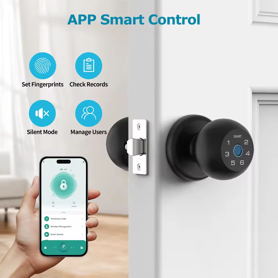 Viladepot Smart Lock Fingerprint Door Lock App Control Passcode Unlock Electroni
