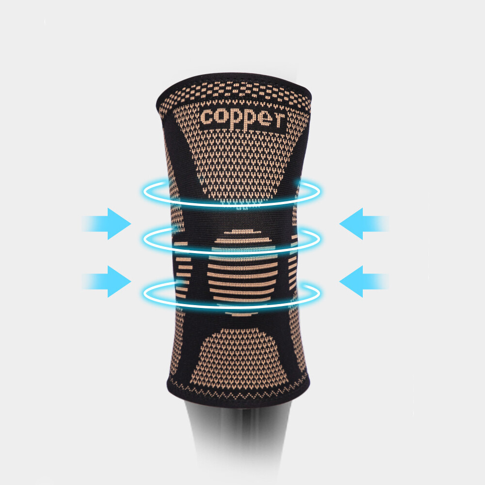 Copper Infused Knee Support Brace Patella Arthritis Joint Compression Sleeve US