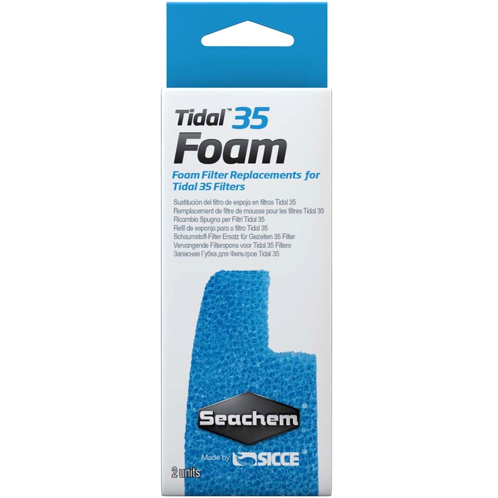 Seachem Tidal 35 Foam 2 Pack Replacement Pads Mechanical Filtration