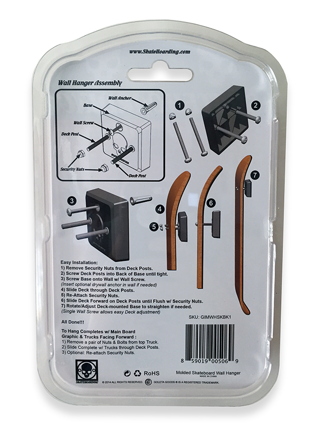 SkateHoarding Skateboard Wall Mount Hanger Display Decks & Completes Powell