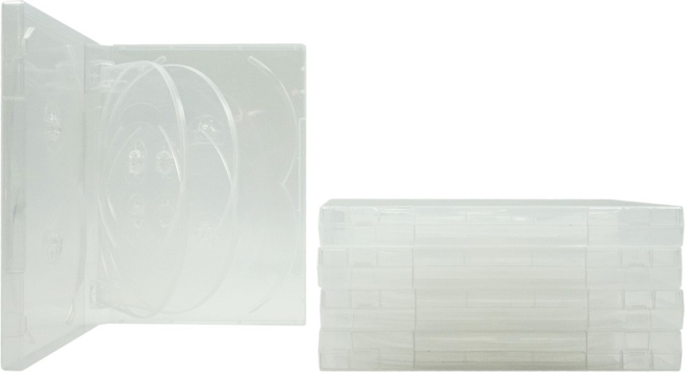 (5) 8 Disc Capacity DVD Boxes Cases Multi Box Set Replacements 22mm #DV8R22CLWT