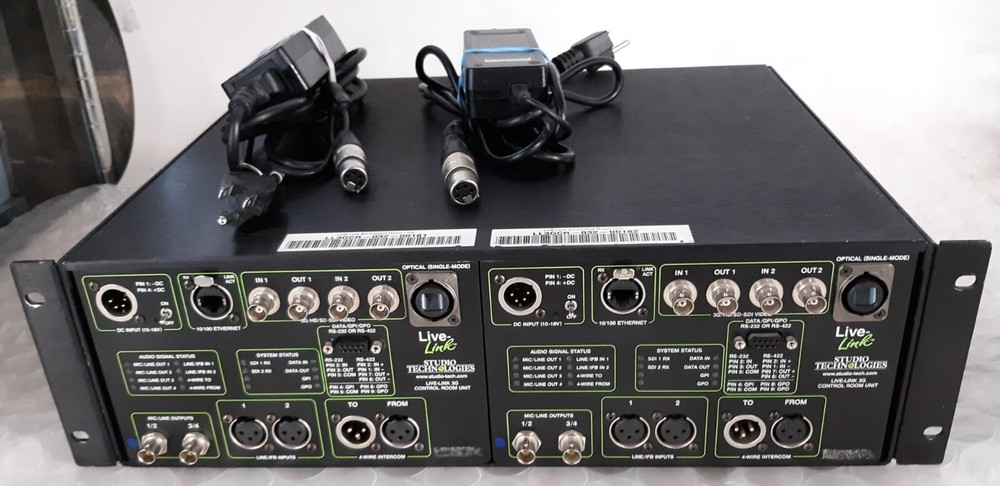 Pair of Studio Technologies LL3GCR-032 Control Room Unit Ears AC Adapter*TESTED*