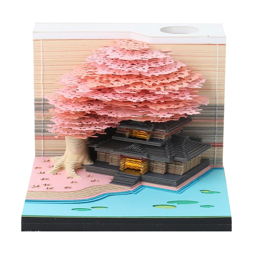 3D Memo Pad 260 Sheets Paper Carving Sticky Notes Convenience Post Notes Blue
