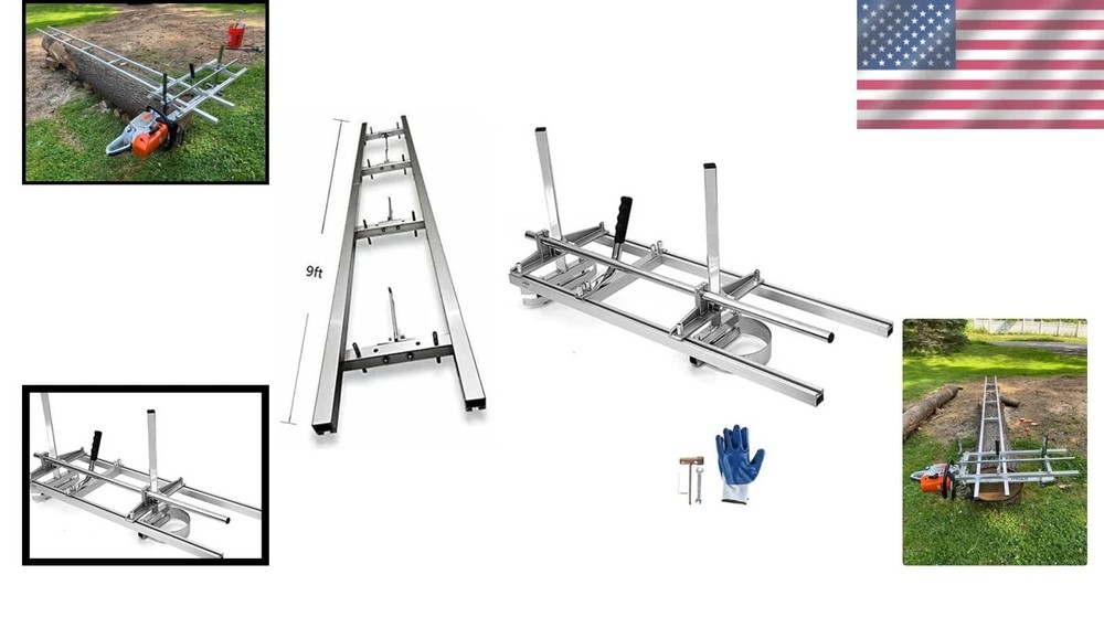 36-Inch Chainsaw Mill with 9ft Rail System – Ideal for Cedars, Oaks, and Walnuts