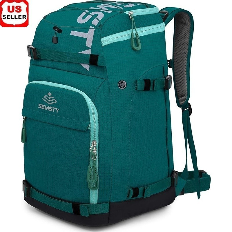 Large Capacity Waterproof Ski Boot Bag Organized Compartment Durable Backpack US