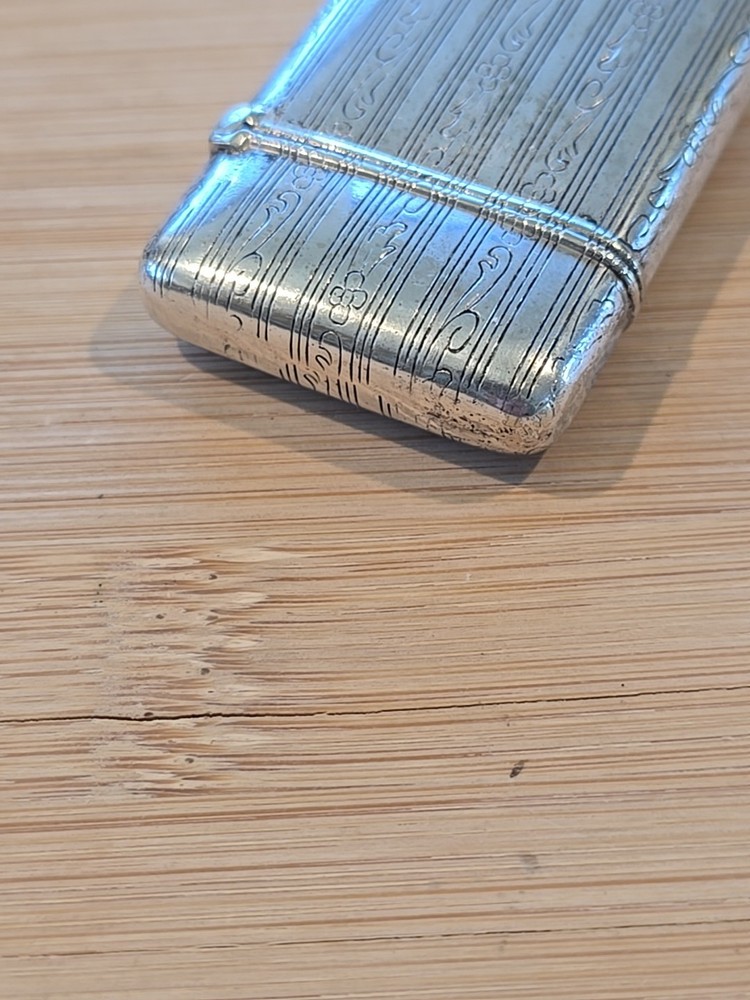 Antique Silver Plate Vesta Case Match Safe