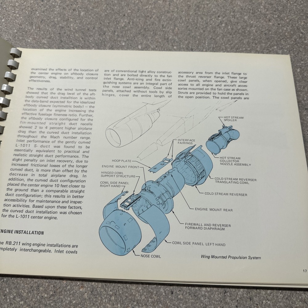 Vintage Lockheed Tri Star Engineering Description Series Propulsion Brochure
